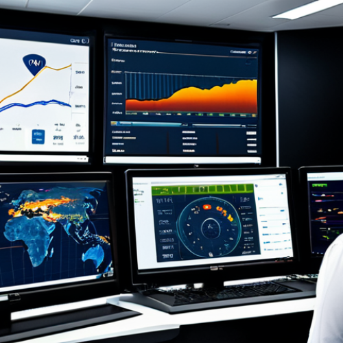 특수 차량의 연비 테스트 - Fleet Management & Data Analysis**

"A modern fleet management control room, showing a large screen ...
