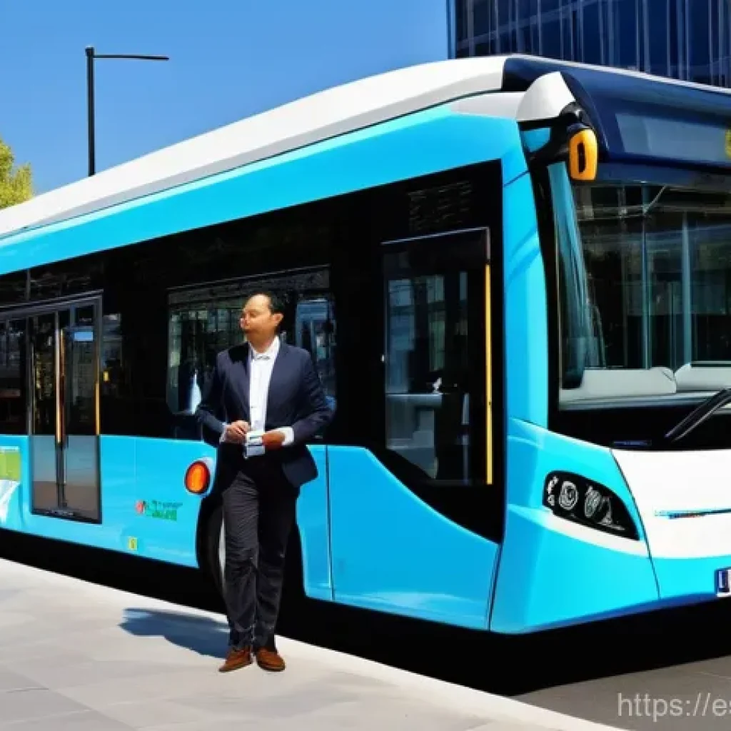 특수 차량의 에너지 효율성 - **Urban Efficiency: Hybrid and Electric Special Vehicles in Action**
A vibrant, sunlit cityscape...