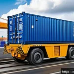 Home 23 특수 차량의 최신 배출가스 저감 기술 - A high-power electric motor integrated into a heavy-duty industrial crane operating in a dense urban...
